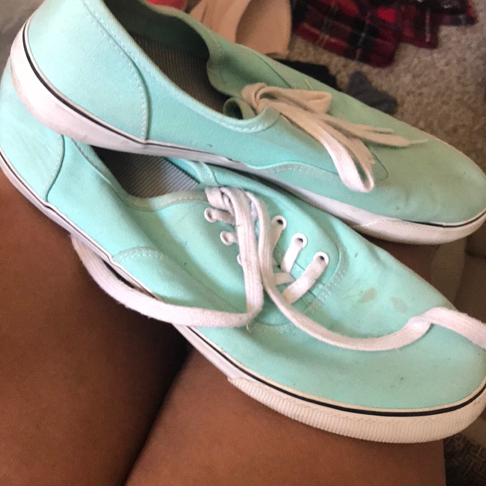 Mint green shoes